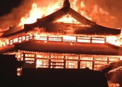 آتش سوزی، قلعه باستانی ژاپن را تخریب کرد